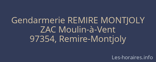 Gendarmerie REMIRE MONTJOLY
