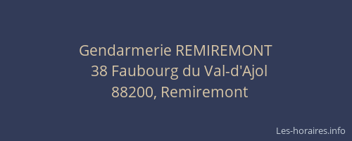 Gendarmerie REMIREMONT