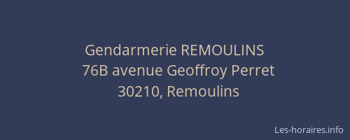 Gendarmerie REMOULINS