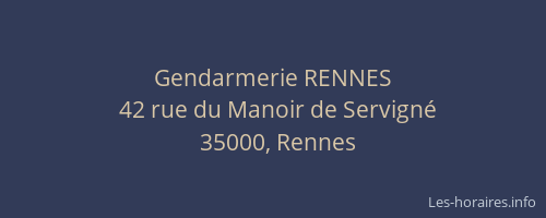 Gendarmerie RENNES