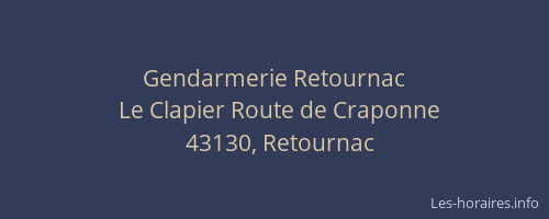 Gendarmerie Retournac