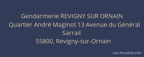 Gendarmerie REVIGNY SUR ORNAIN