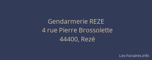 Gendarmerie REZE