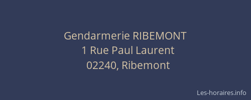 Gendarmerie RIBEMONT