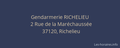 Gendarmerie RICHELIEU