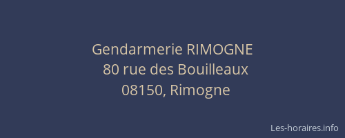 Gendarmerie RIMOGNE