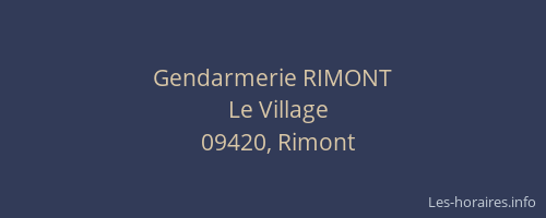 Gendarmerie RIMONT