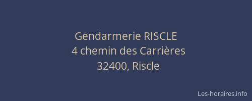Gendarmerie RISCLE