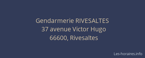 Gendarmerie RIVESALTES