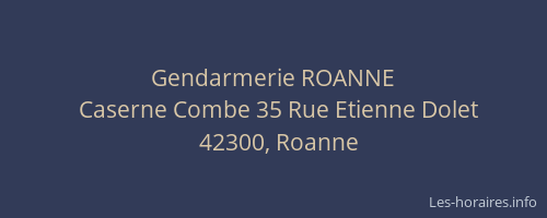 Gendarmerie ROANNE