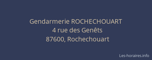 Gendarmerie ROCHECHOUART