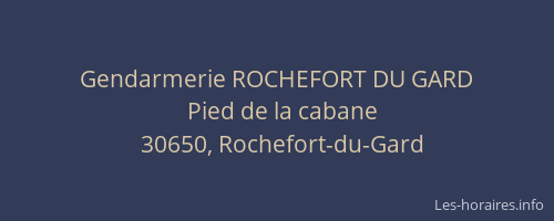 Gendarmerie ROCHEFORT DU GARD