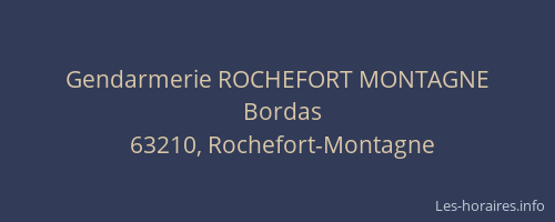 Gendarmerie ROCHEFORT MONTAGNE