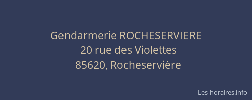 Gendarmerie ROCHESERVIERE
