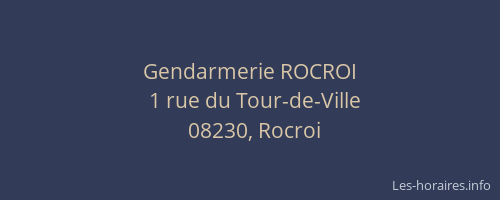Gendarmerie ROCROI