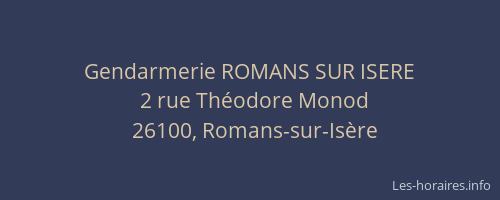 Gendarmerie ROMANS SUR ISERE
