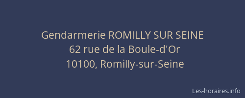Gendarmerie ROMILLY SUR SEINE