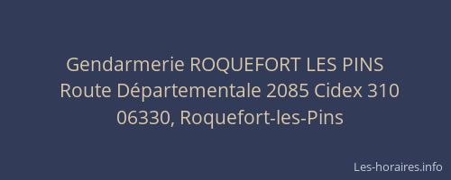 Gendarmerie ROQUEFORT LES PINS