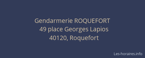 Gendarmerie ROQUEFORT