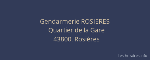 Gendarmerie ROSIERES