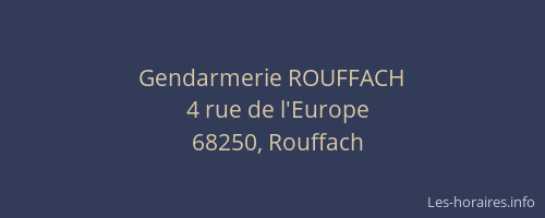Gendarmerie ROUFFACH
