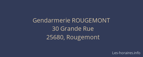 Gendarmerie ROUGEMONT