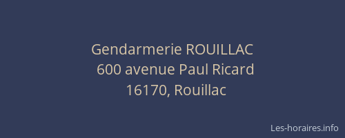 Gendarmerie ROUILLAC