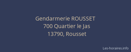 Gendarmerie ROUSSET