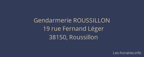 Gendarmerie ROUSSILLON