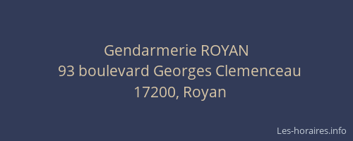 Gendarmerie ROYAN