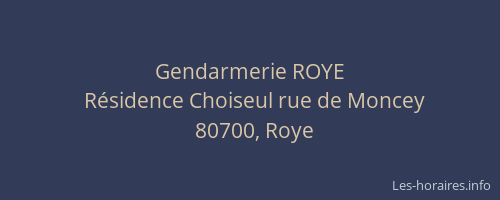Gendarmerie ROYE