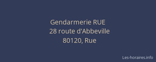 Gendarmerie RUE