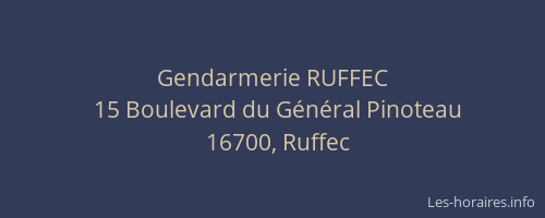 Gendarmerie RUFFEC