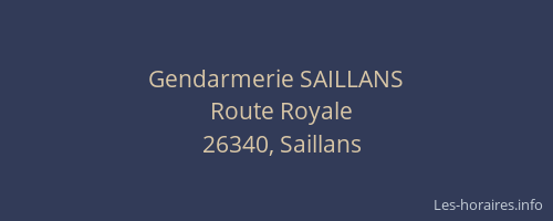 Gendarmerie SAILLANS