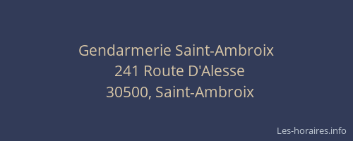 Gendarmerie Saint-Ambroix