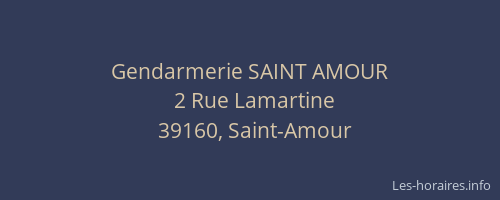 Gendarmerie SAINT AMOUR
