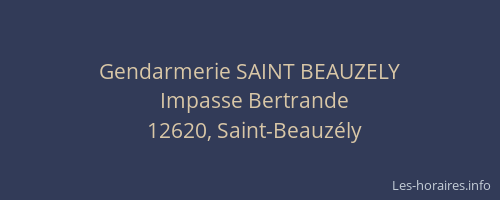 Gendarmerie SAINT BEAUZELY