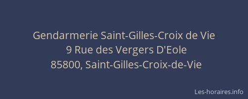 Gendarmerie Saint-Gilles-Croix de Vie