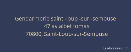 Gendarmerie saint -loup -sur -semouse