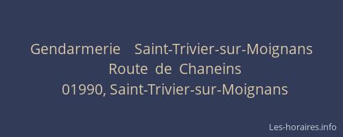 Gendarmerie    Saint-Trivier-sur-Moignans