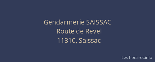 Gendarmerie SAISSAC