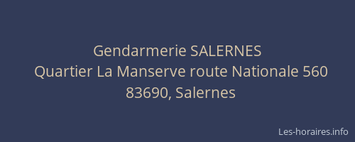 Gendarmerie SALERNES