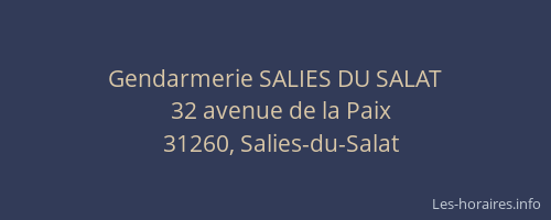 Gendarmerie SALIES DU SALAT