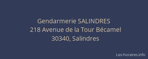 Gendarmerie SALINDRES