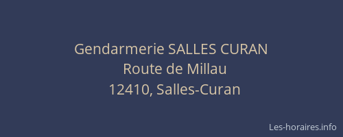 Gendarmerie SALLES CURAN
