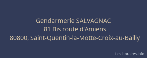 Gendarmerie SALVAGNAC