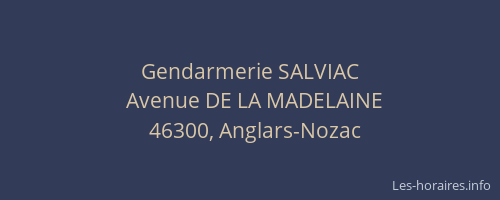 Gendarmerie SALVIAC