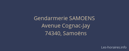 Gendarmerie SAMOENS
