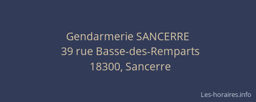 Gendarmerie SANCERRE