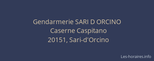Gendarmerie SARI D ORCINO